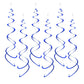 AimtoHome Party Swirl Decorations, Blue Foil Ceiling Hanging Swirl Decoration, Whirls Decorations for Birthday | Wedding | Anniv