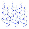 AimtoHome Party Swirl Decorations, Blue Foil Ceiling Hanging Swirl Decoration, Whirls Decorations for Birthday | Wedding | Anniv