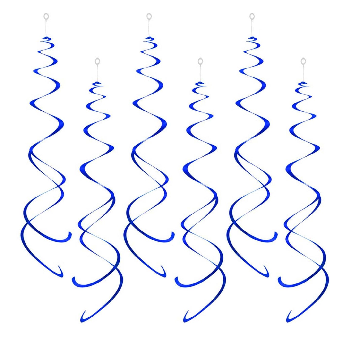 AimtoHome Party Swirl Decorations, Blue Foil Ceiling Hanging Swirl Decoration, Whirls Decorations for Birthday | Wedding | Anniv