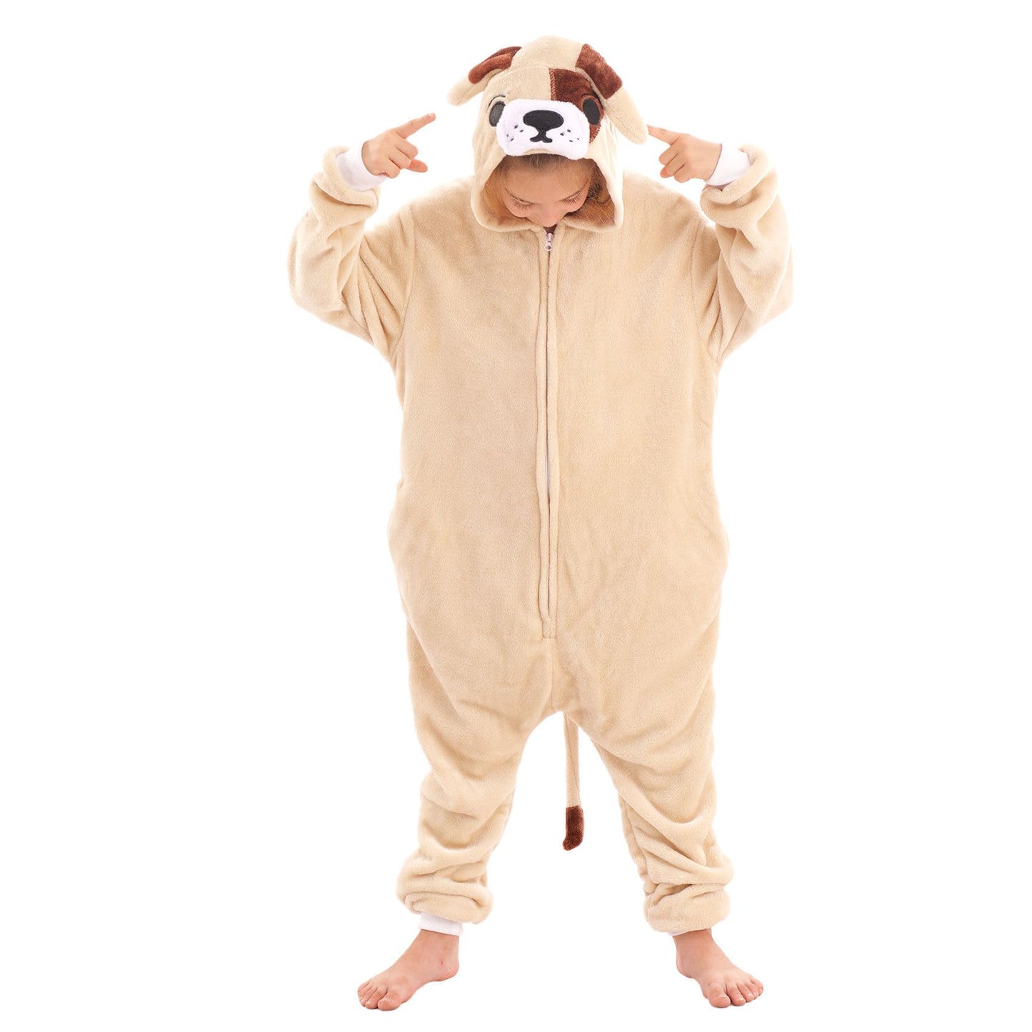 Tyonmujo Animal Onesie Costume For Kids Halloween Costumes For Girls Boys Cosplay Outfit Bulldog 130