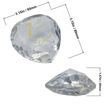 7 Year Anniversary Crystal Gifts For Husband Wife Boyfriend Or Girlfriend, Cute 7 Year Wedding Anniversary Valentines Day Romantic Gifts For Her Him Funny 7Th Anniversary Marriage Presents For Couple