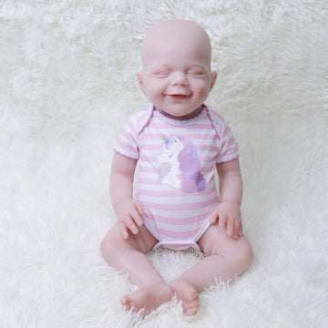 Cazoxdoll 18inch Full Silicone Baby Doll Girl - Realistic Reborn Baby Dolls Silicone Full Body Baby, Birthday Gifts for Girls 6+