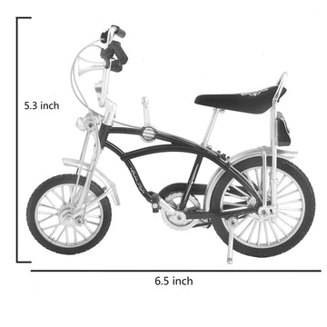 Ailejia Retro Bicycle Model Ornament For Kids Vintage Metal Desktop Mini Retro Style Alloy Classical Bike Toy Finger Bike Models Toys, Creative Iron Art Tabletop Ornament Toys (Schwin Black)