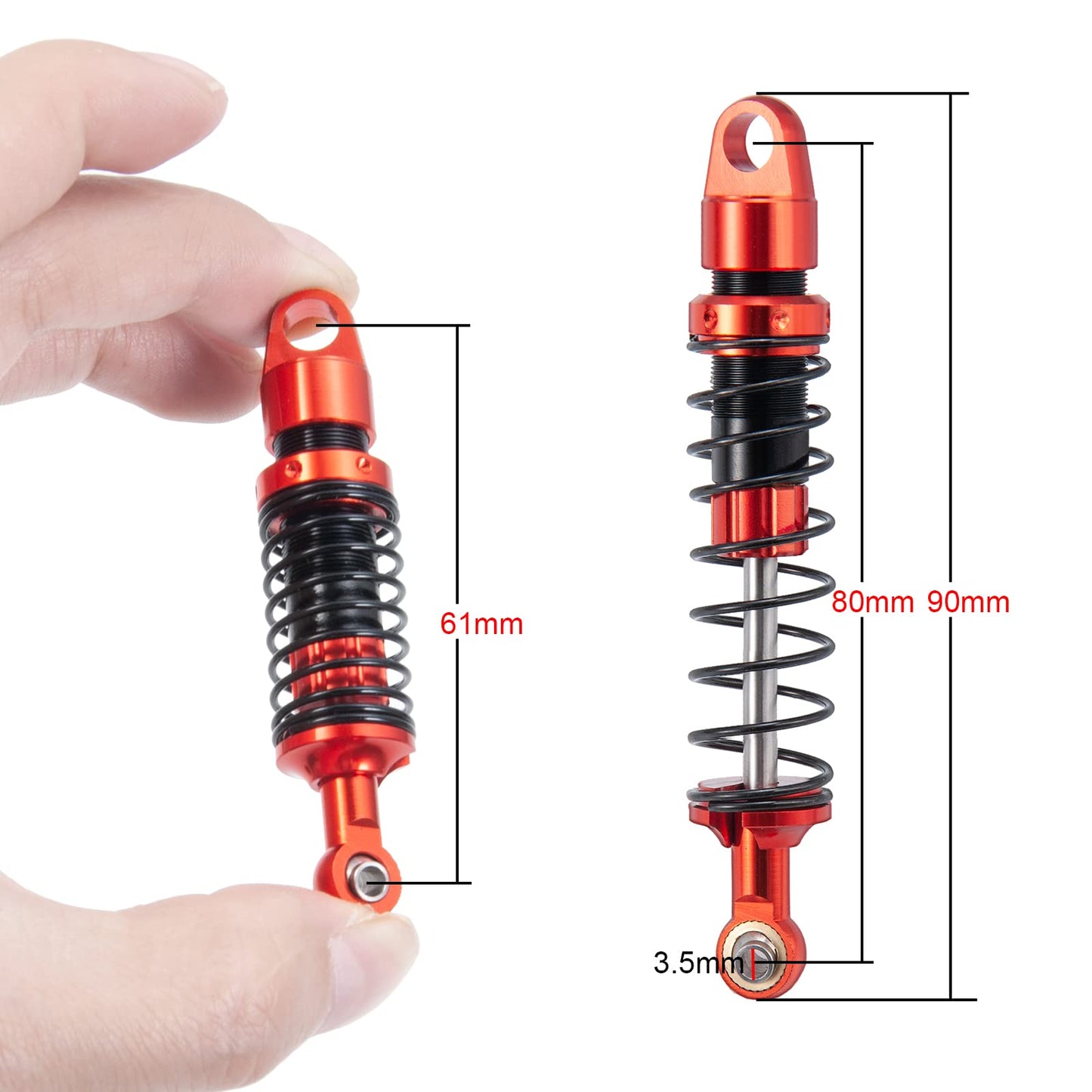 MORLORDY RC Cantilever Kits Shock Absorber 80mm for 1/10 Scale RC Crawler Car TRX4 Upgrades