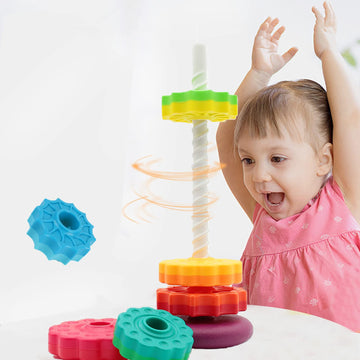 Byfwh Baby Spin Stack Toy,Premium Stacking Toy For Kids,Baby Spinning Stacking Toy For Babies And Toddlers,Educational Toddler L