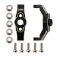 hobbysoul 2pcs RC 1/10 Aluminum Alloy Wheel Rims 12mm Hex Adjustable Offset Black & Blue for On-Road Drift Touring Cars