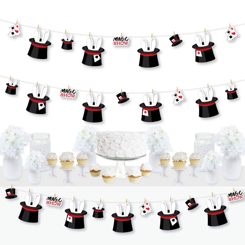 Big Dot of Happiness TaDa, Magic Show  Magical Birthday Party DIY Decorations  Clothespin Garland Banner  44 Pieces