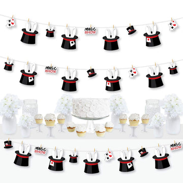 Big Dot of Happiness TaDa, Magic Show  Magical Birthday Party DIY Decorations  Clothespin Garland Banner  44 Pieces
