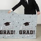 Graduation Party Decorations, Gongrats Grad Tablecover For Graduation Party Supplies, 3 Pcs Silver Table Cloths, 54''X108''
