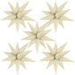 60 Pcs Cream Star Balloons Foil Starburst Balloons Explosion 12 Point Cone Balloons Large For Wedding Anniversary Backdrop Birth