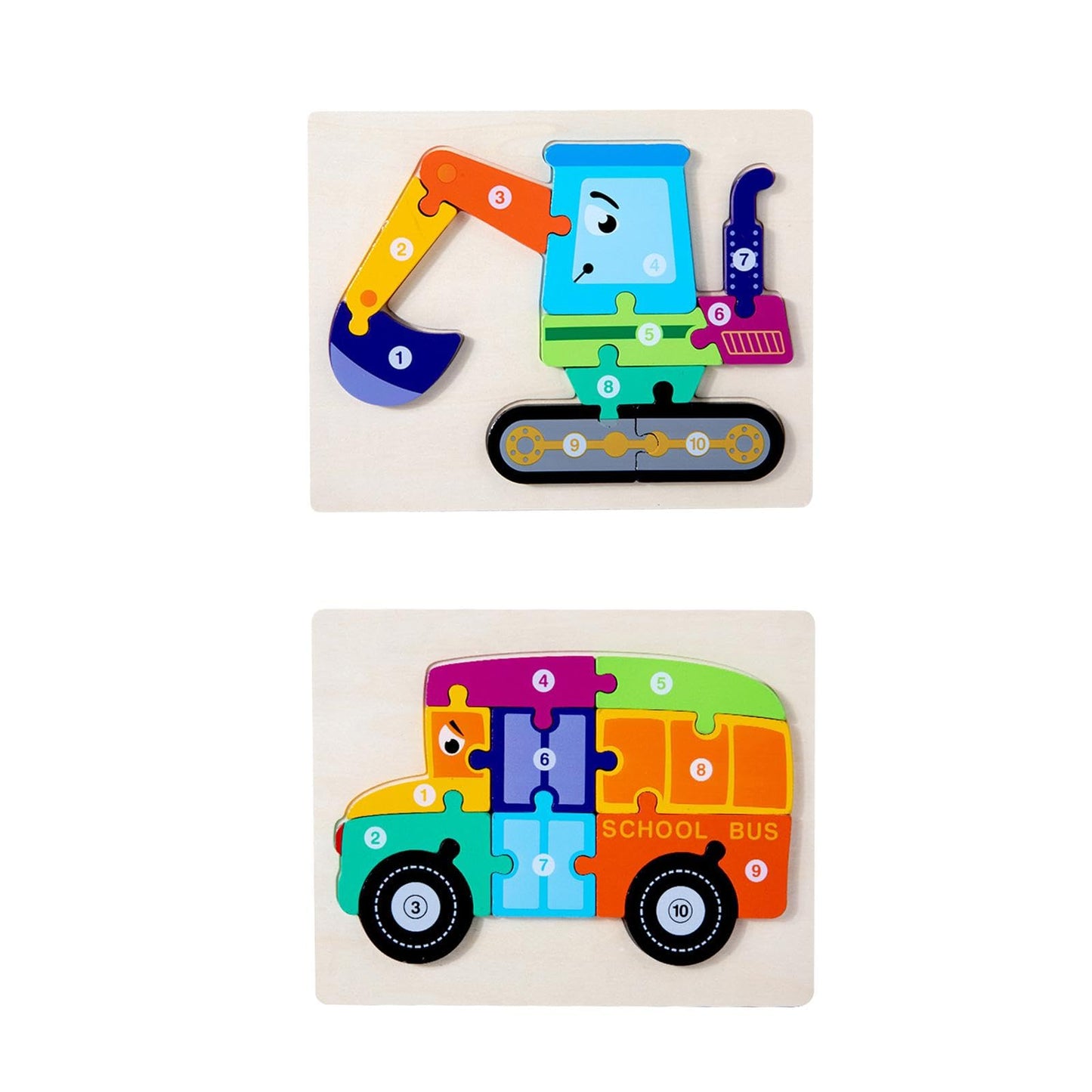 Bnf Wooden Puzzle Toy Preschool Toy Montessori Blocks For Children Boy Girl Kids Excavator Baby | Toys For Baby | Developmental 