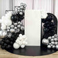Funhot Black And Silver Balloons Set, 60Pcs Black Silver Party Balloon, 12Inch Matt Black Latex Balloons Metallic Silver Confett