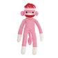 Plushland 20 Pink Sock Monkey - Soft Plush Knitted Stuffed Animal Toy for Kids, Babies, Teens - Perfect Gift for Birthdays & Mother's Day