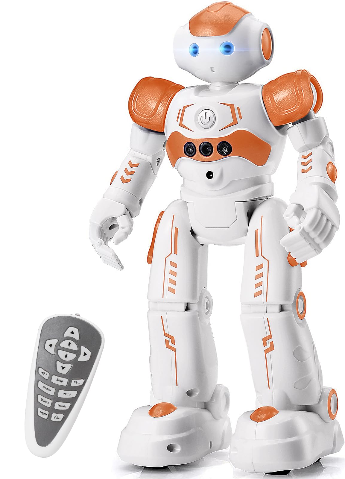 KingsDragon RC Robot Toys for Kids  Gesture & Sensing Programmable Remote Control Smart Robot for Age 3 4 5 6 7 8 Year Old Boys Girls Birthday Gift Present Orange