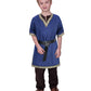 Kids Medieval Costume Boys Viking Tunic Knight Warrior Renaissance Shirts With Belt 13-14 Years Blue