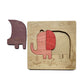 Ekoplay 3 Piece Playful Elephant Wooden Puzzle for Kids, Jigsaw Puzzle for Pre-School Kids, Learning Educational Toys Gifts for