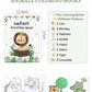 Heboland 24Pcs Jungle Safari Animals Coloring Books Bulk, Diy Coloring Book 5''X6.7''Jungle Safari Animal Party Favor For Kids B