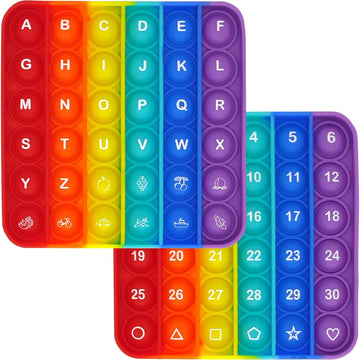 Ygc Laomi Fidget Games Learning Toy - 26 Letters & 1-30 Numbers & Motifs 2 In 1 Children'S Educational, Stress Relief, Autism Se