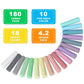 feela Sidewalk Chalk Set - 180 Jumbo Pieces, 18 Colors, Calcium Carbonate, Ideal for Kids, Family, Schools, Driveways, and Playgrounds