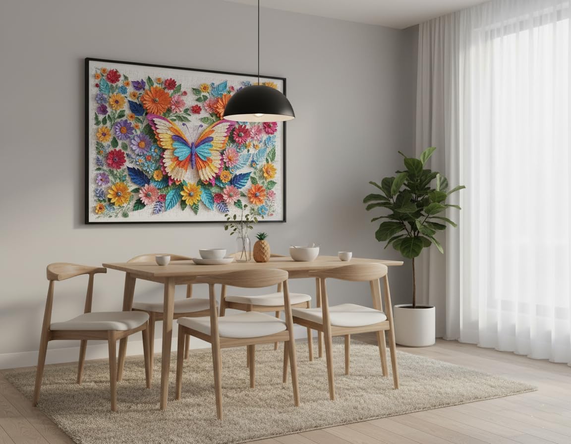 Tomzio 1000 Pieces Jigsaw Puzzles for mature-themeds  Floral & Bird Series - Exquisite Nature Art & Seamless Fit  Calming Brain Teaser  Large 28 x 20  Great Gift for Garden Lovers(Wings of Spring)