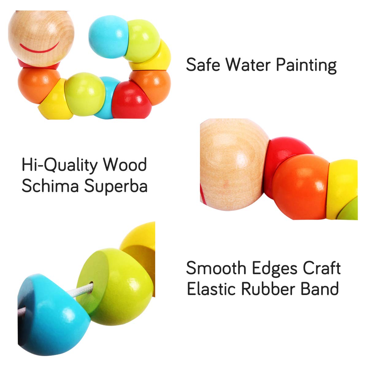 Figetget Baby Toys 6 To 12 Months, 12-18 Months, 3-6 Months Developmental, Tummy Time Toys Crawling Toys - Infant Toys - Caterpillar Twisting Baby Boy And Baby Girl Toys (2 Pack) (Rainbow)