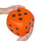 Giant 5.9 Inches Kawaii Foam Dice: A Fun-Filled, Educational Toy for Game Nights and Learning Sessions (Lucky Orange)