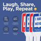 Never Have I Ever Card Game Paddles - 10 Multi-color I Have & I Have Never Paddles for Adult Game Nights, Ages 17+