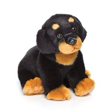 Nat And Jules Sitting Small Rottweiler Dog Children'S Plush Stuffed Animal Toy