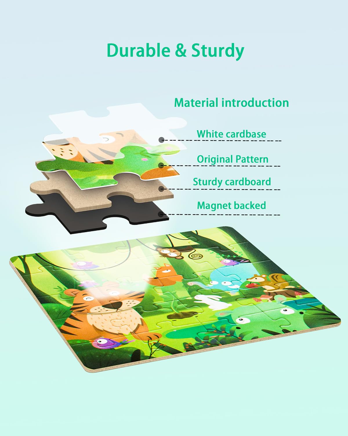Magnetic Puzzles For Kids Ages 3-5, 3 In 1 Animal Magnet Jigsaw Puzzle Book For Toddlers, Car Airplane Road Trip Activities Toys