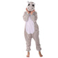 WAFUNNE Animal Onesie Costume for Kids Child Boys Girls Womens Mens Cosplay Halloween Costumes Easter Onesies Grey Hippo 140