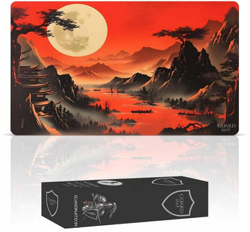GuardMat - Scarlet Lake (Stitched) - MTG Playmat - Compatible with Magic The Gathering Playmat - Play MTG, YuGiOh, LOTR, TCG - O