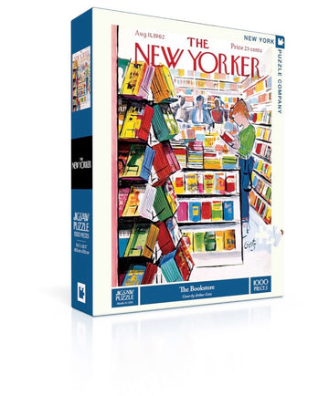New York Puzzle Company 1000 Piece Jigsaw Puzzle - The Bookstore by Arthur Getz, Cardboard Construction