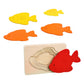 ATORSE Wooden Jigsaw Puzzle Animal Puzzles Educational Toys for Kids Fish