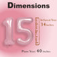 Suwen 40 Inch Pink Large 15 Number Balloons Big Foil Helium Number Balloons 0-9 Jumbo Happy 15Th Mylar Birthday Party Decoration