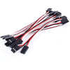 RCmall Servo Extension Cable Lead Wire 100mm 3.93 inch 3 Pin Cord Male to Male JR Plug for Futaba (Pack of 10PCS)