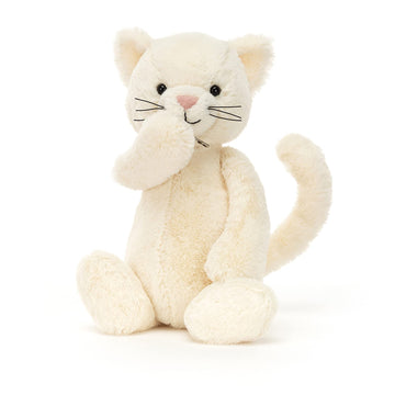 Jellycat Bashful Cream Kitten Stuffed Animal, Medium 12 Inches | Cats & Kittens Plush Toy | Classic Children'S Gift