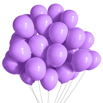 Kalor 5 Inch Purple Balloons,100 Pcs Matte Latex Balloons, Helium Balloons For Garland Arch,Happy Birthday Party, Baby Shower Decorations, Wedding Decorations