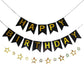 Glasnes Happy Birthday Banner Decoration Kit Black And Gold Party Decorations For Birthday Party Decorations Supplies