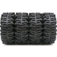 hobbysoul 4pcs RC Rock Crawler 2.2 Mud Slingers Tires Super Grip Tyers Height 124mm & 2.2 Beadlock Wheel Rim Hex 12mm for RC Cra