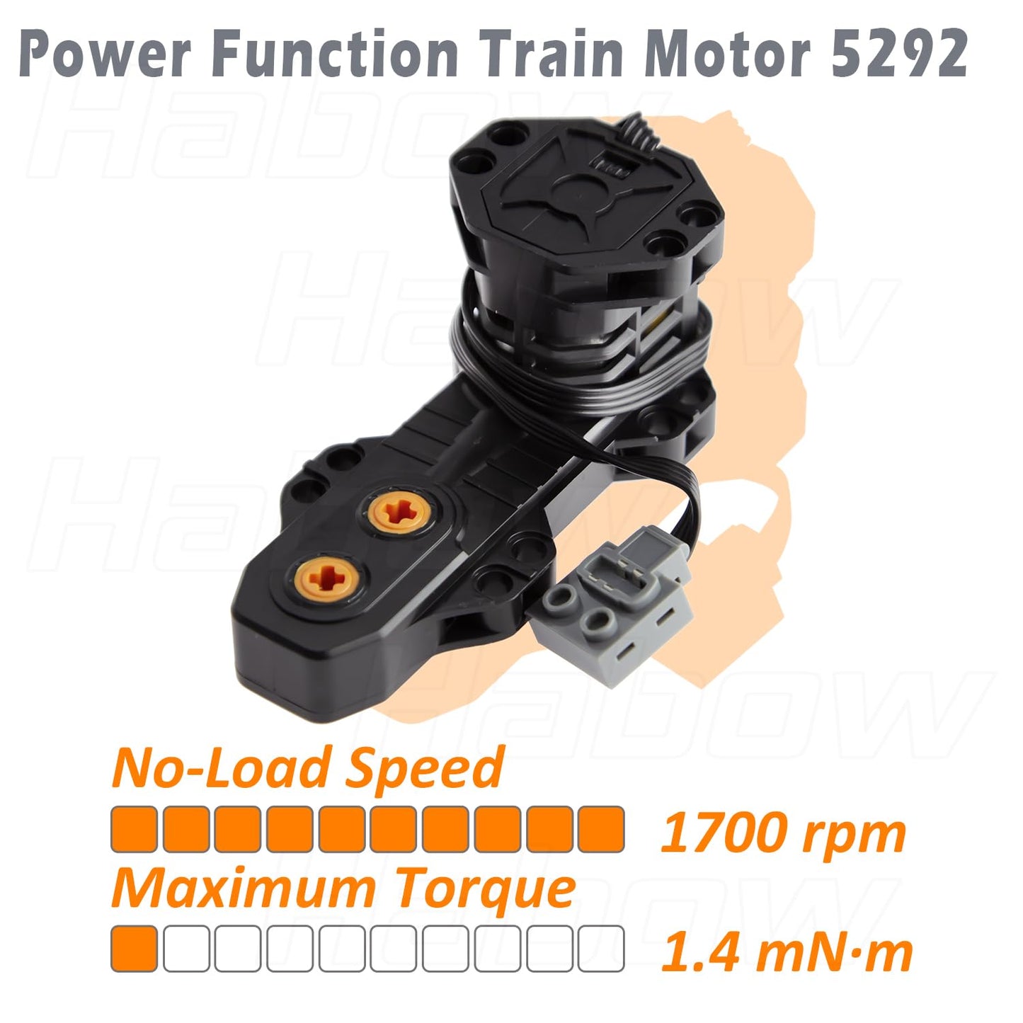 Habow Technic Power-Functions Buggy-Motor 5292 (2 Pieces) Compatible with Lego-Motor MOC Technic Parts