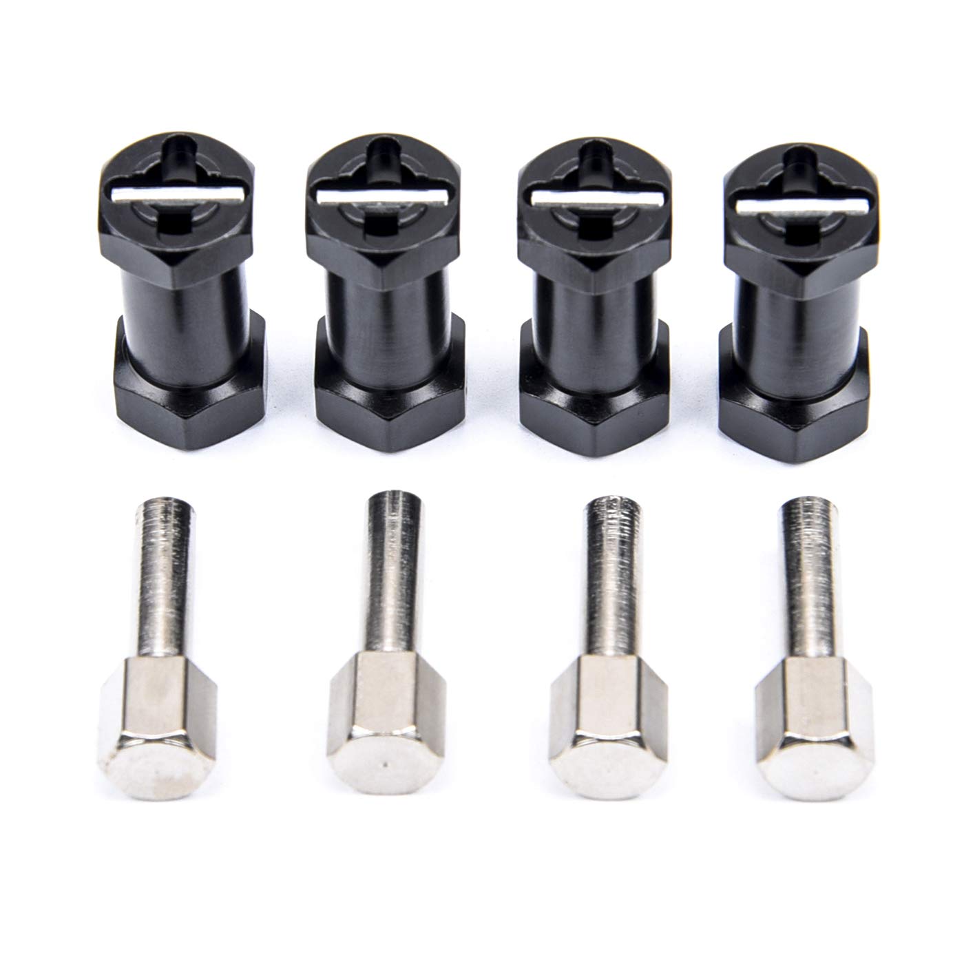 Readytosky 12mm Wheel Hub Hex Spacer 25mm Offset Extension Drive Adapter for 1/10 Traxxas Rustler Axial SCX10 ii Wraith Gen7 Gen