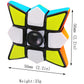 Tanch Magic Spinner Cube 2 In 1 Stickerless Brain Teasers Magic Puzzle Spinning Top Cube Rotatable Stress Relief 1X3X3 Finger Speed Cube Floppy Anti-Anxiety Fidget Toys Game For Kids Adults