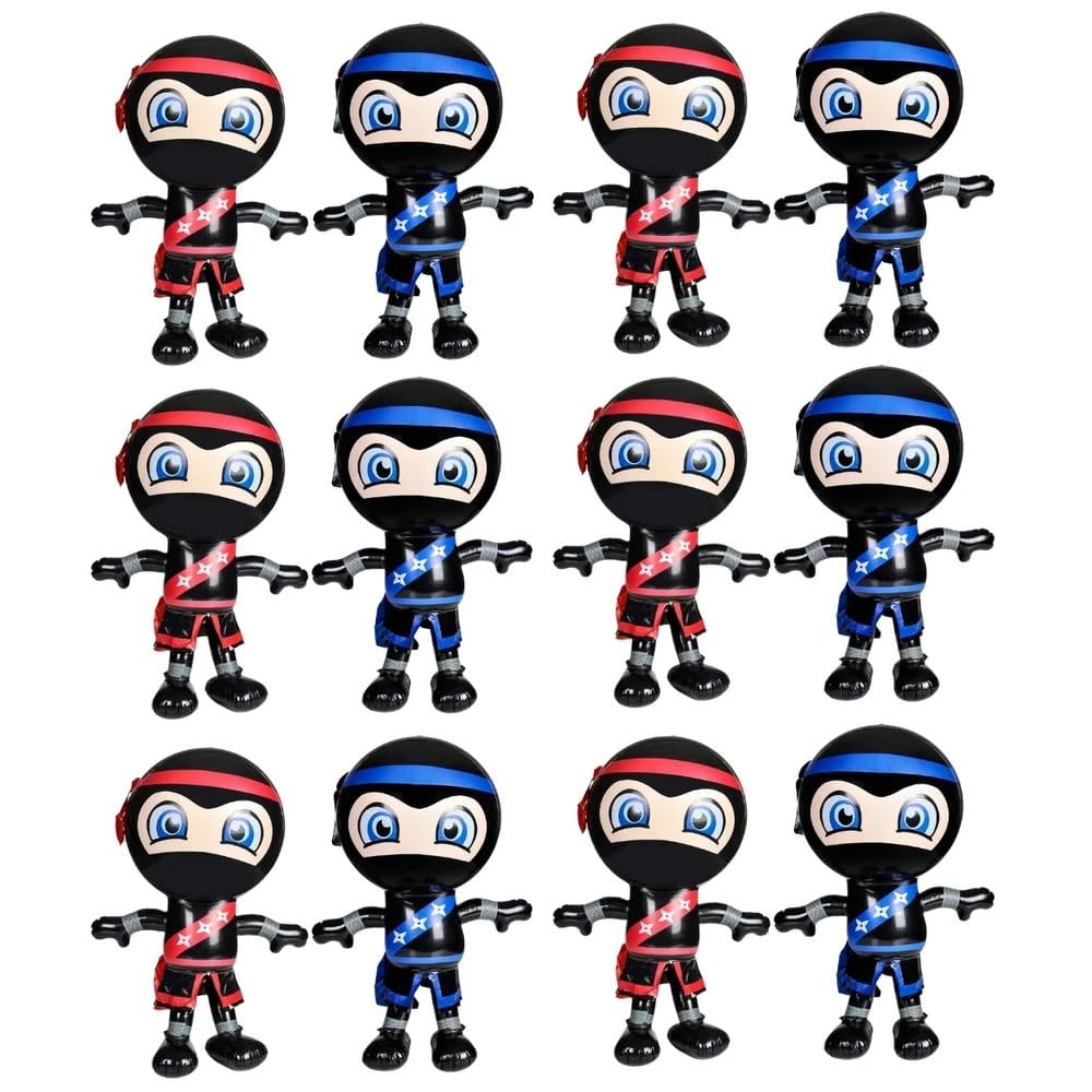 Set of 2 Inflatable 24 NINJAS/PARTY Decorations/INFLATES/Toys/Red/Blue/DECOR