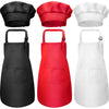 Chengu 6 Pcs Kids Apron And Chef Hat Set Adjustable Child Apron With 2 Pockets For Boys Girls Toddler Cooking Baking Painting Ki