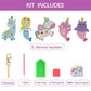 ORIENTAL CHERRY 5D Diamond Art Kits for Kids Ages 8-12 - Make Your Own GEM Keychains - Multicolor