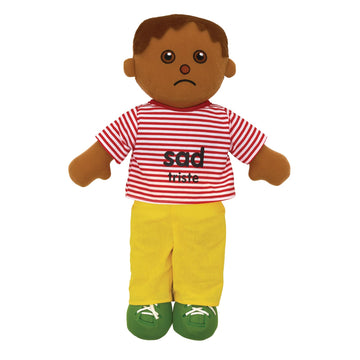 Excellerations 18' Bilingual Emotions Plush Baby Dolls, Set Of 4 | Multi-Ethnic. 4 Common Expressions, Social Emotional Learning, Calm Down Corner Supplies, Play Therapy, Preschool Must Haves