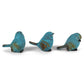 Raz Seaside Cottage Textured Blue Chickadee Birds 2.5 X 2.5 Resin Stone Tabletop Figurines Set Of 3
