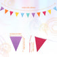 Outus 6 Sets Rainbow Pennant Banner Flags Garland Multicolor Bunting String Triangle Flags Bulk Rainbow Bunting for Carnival Bir