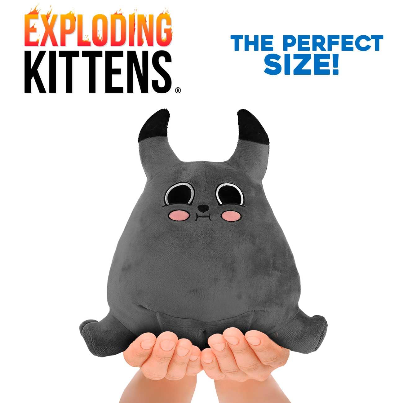 Just Toys LLC 8" Exploding Kittens Plush Devilcat - Multi Color, Polyester, Model 76331