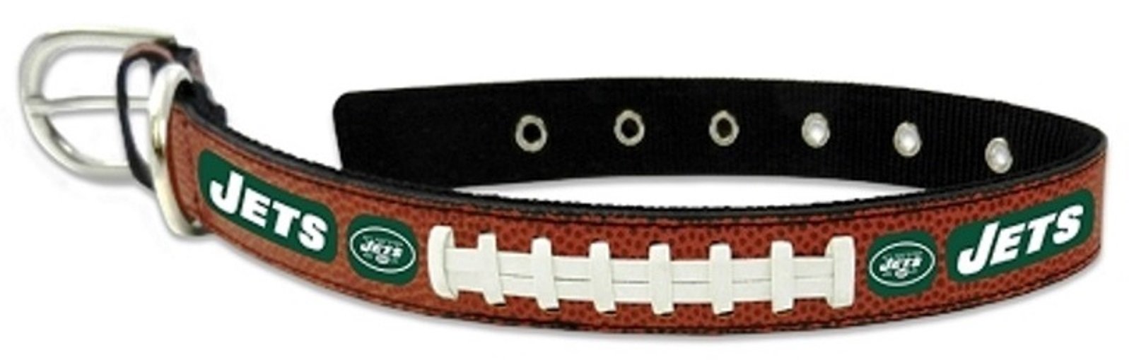 NFL New York Jets Classic Leather Football Collar, Large